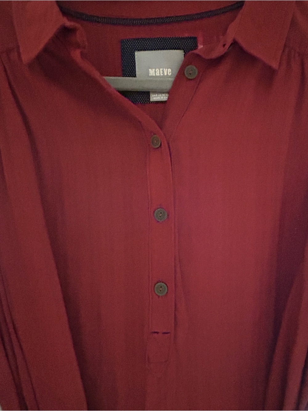 Maeve Anthropologie Rust Bloomsbury tie shirt dress. Sz. 6 - Picture 16 of 16